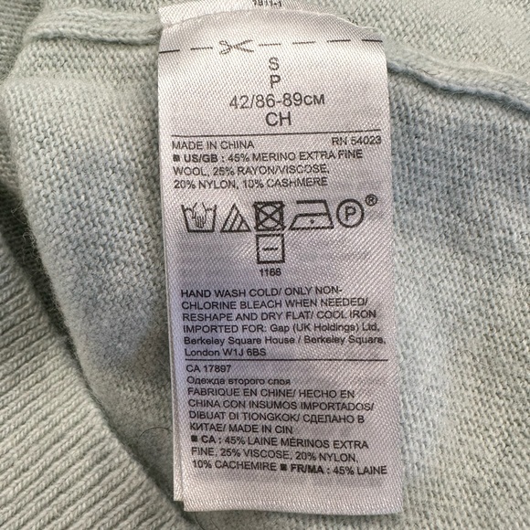 Banana Republic Puff-Shoulder Crewneck Sweater - Merino Wool/Cashmere, EUC S - Picture 12 of 15